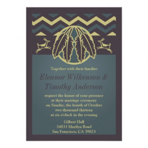 Native American Wedding Invitations from Zazzle.com