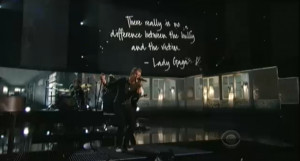 Hunter Hayes uses Gaga quote as backdrop on Grammys performance