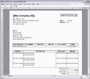 Standard Invoice Template Excel