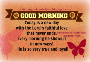 Good Morning with God's Love