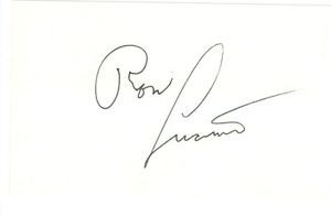 Ron Luciano autographed 3x5 card autograph signed Umpire baseball