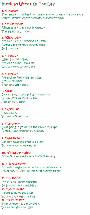 Mexican Word Of The Day Quotes. QuotesGram