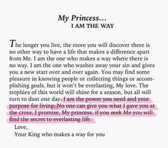 HIs PRINCESS : letter from God !