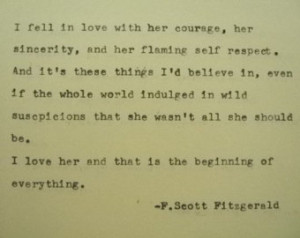 SCOTT FITZGERALD LOve Quote Love Poem F Scott Fitzgerald Quote Hand ...