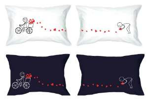 All My Love - Pillowcase Set in White or Midnight Blue