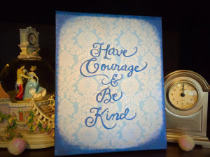 ... Hand Painted Quote on 8x10 Stretched Canvas With Glitter