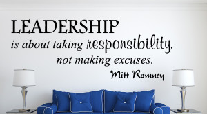 Mitt Romney Leadership... Inspirational Wall Decal Quotes