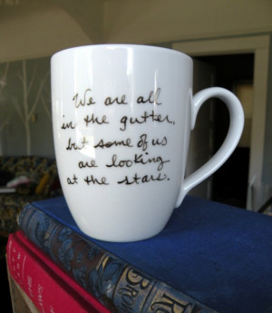 Looking At The Stars Oscar Wilde Quote Mug