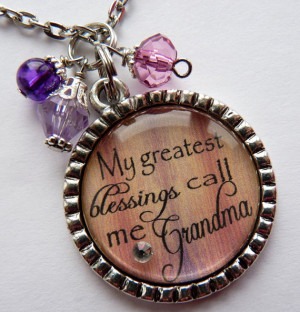 My greatest blessing call me Grandma necklace, wedding gift present ...