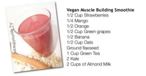 Vegan muscle building smoothie