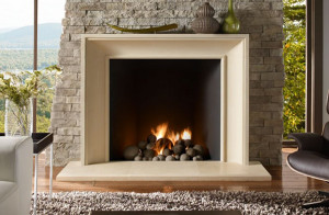 This fireplace from Eldorado Stone Fireplace is called the 