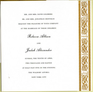 ... wedding invitation avoiding “enlightened” with too many patterns