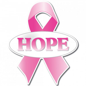 Breast Cancer Awareness 'HOPE' Pink Ribbon Yard Sign w/Stakes