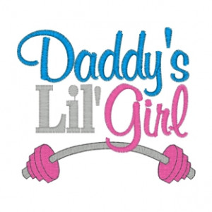 Sayings (3110) Daddys Lil Girl Barbell 4x4