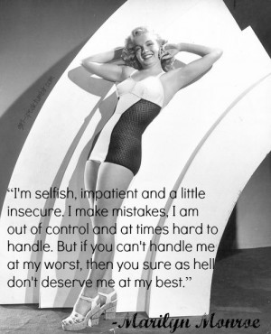 marilyn monroe seems to have alot in common with me, atleast our ...