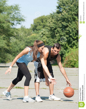 Basketball Couple Couple playing basketball