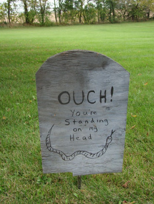Halloween decoration - funny tombstone
