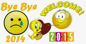 Bye Bye 2014 Welcome 2015 Yellow Greetings Tweety Images Free