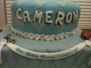 Prince Charming Baby Shower Cake