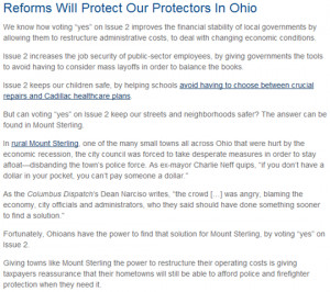 So, according to the Building a Better Ohio campaign, if Issue 2 would ...