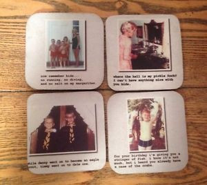 Retro-Women-Family-Kids-Funny-Quotes-Barware-Drink-Coasters-Set-of ...