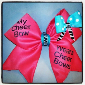 My cheer bow wears cheer bows