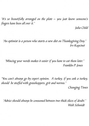 food quote fillers fundrasing cookbook