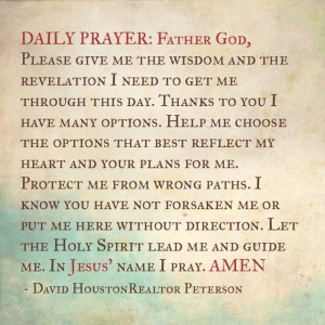 God's will and guidance prayer