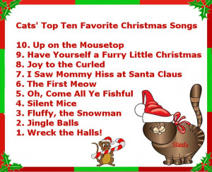... , Jokes and Gifs / Animations: Cat Top Ten Favourite Christmas Songs