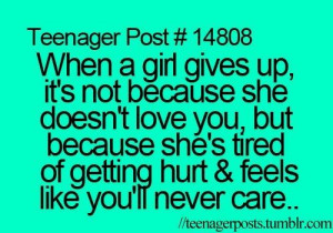 tired of getting hurt