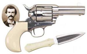Cimarron Doc Holiday Revolver 45LC 3.5″ Steel Nickel Tru Ivory Grips ...