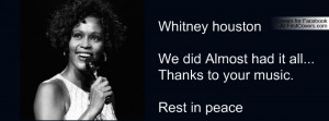 rip whitney houston Profile Facebook Covers