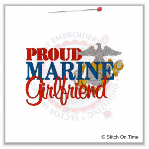 5191 Sayings : Proud Marine Girlfriend 5x7