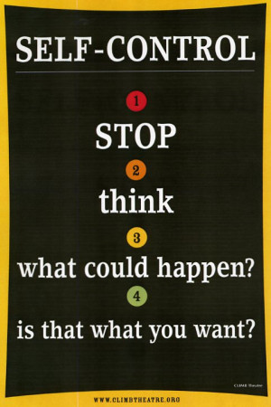 Self Control Steps Posters