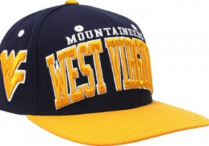 West Virginia Mountaineers Blue Section 101 WVU Football T-Shirt-Close ...