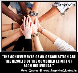 The achievements of an Organization are the result of the combined ...