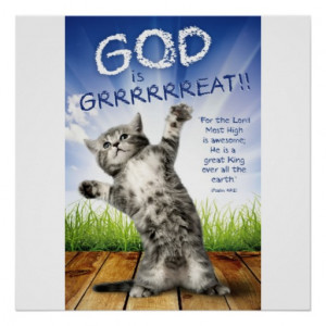 GOD IS GRRRRREAT! - Christian Posters For Kids