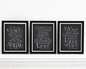 Albus Dumbledore quote poster set Harry Potter by SimpleSerene, $39.00