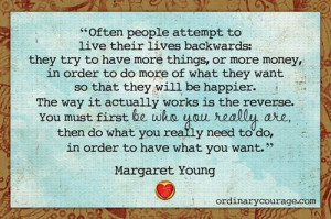 quote from Margaret Young, shared by Brene Brown. If you haven't ...