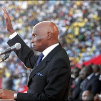 Abdoulaye Wade Addressing A Rally