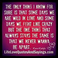 We never want to be apart♥ More