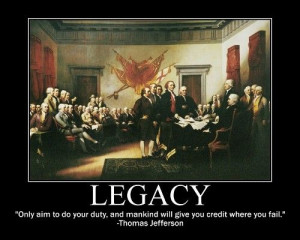 Thomas Jefferson on establishing your legacy