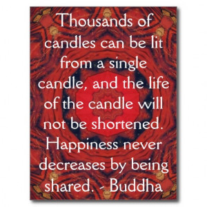 Buddha inspirational QUOTE - Thousands of candles Postcard