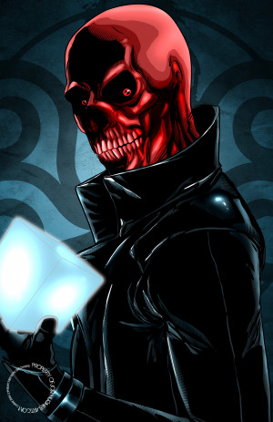 red skull art