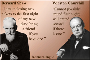 George Bernard Shaw and Winston Churchill banter