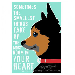 Chihuahua Artwork Wall Decor Dog Poster with Winnie the Pooh Quote