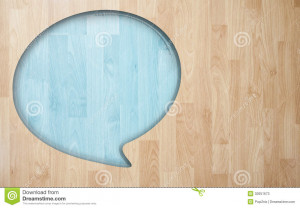 Stock Photos: Speech quote with Wood plank tile texture background