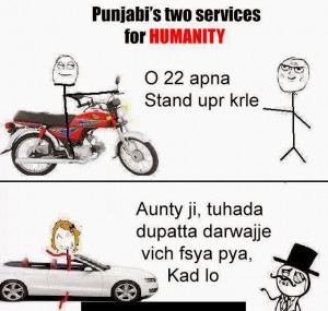 ... Two Services for Humanity [Funny Punjabi Comments/Troll Wallpaper