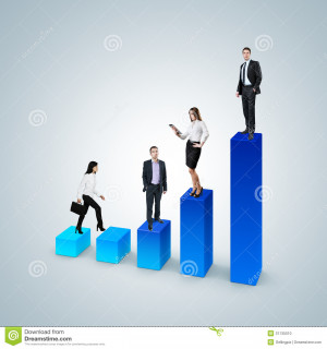 Climb the career ladder concept. Business success concept. Financial ...