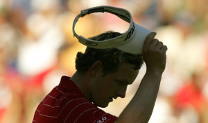 Luke Donald finished the PGA Championship in the shadows. (Photo ...